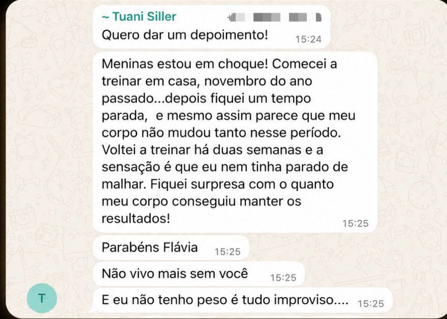 Depoimento Tuani Siller sobre a Soberana